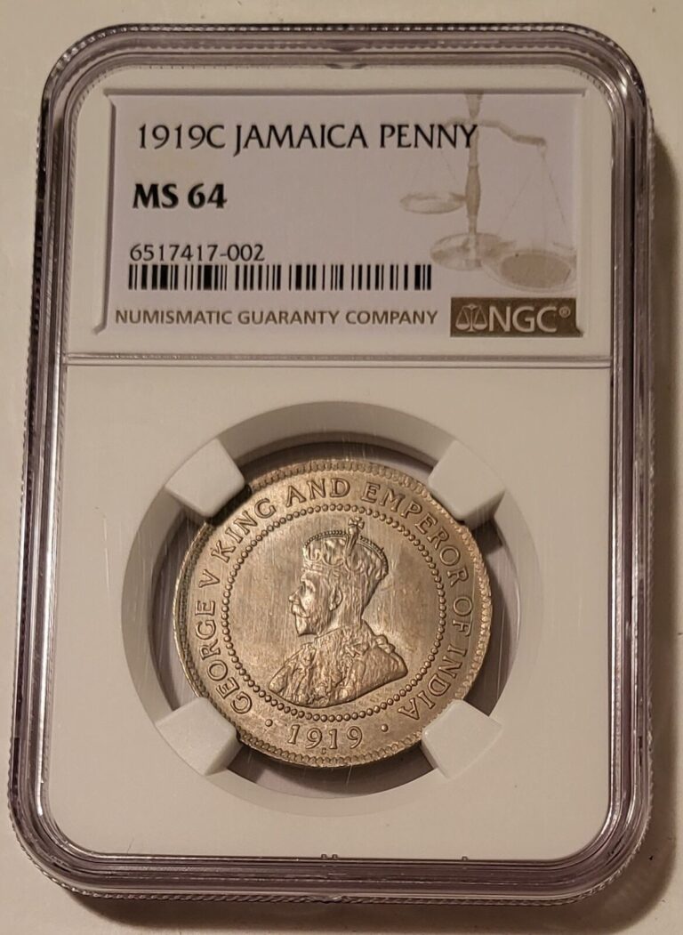 Read more about the article Jamaica George V 1919 C Penny MS64 NGC