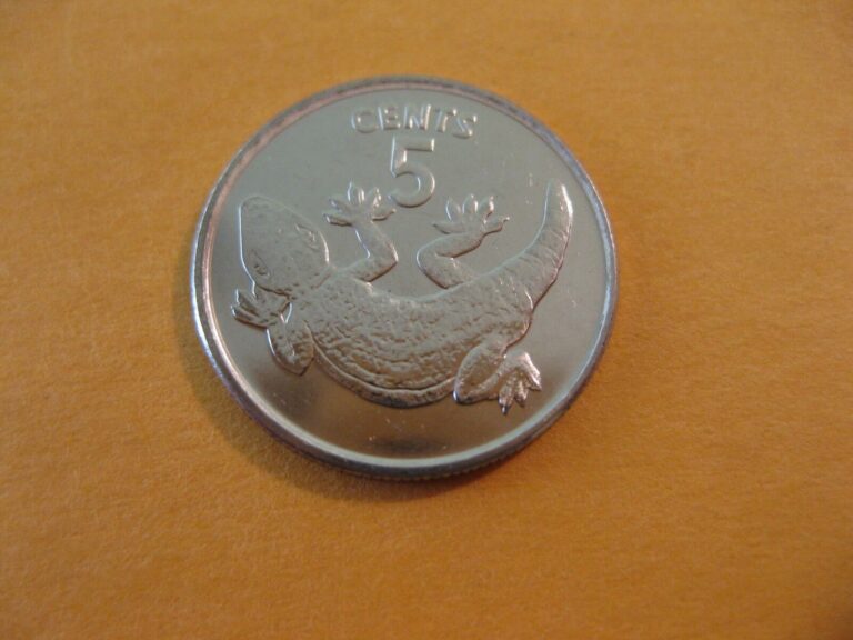 Read more about the article 1979 Kiribati Coin 5 Cents   TOKAI LIZARD  uncirculated beauty dragon coin