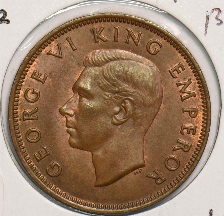 Read more about the article New Zealand 1942 1/2 Penny George VI 491615 combine shipping