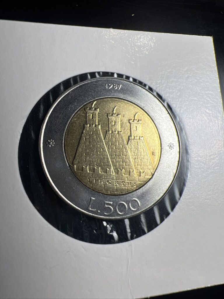 Read more about the article 1987R San Marino 500 Lire Great Coin KM#209 Z1964