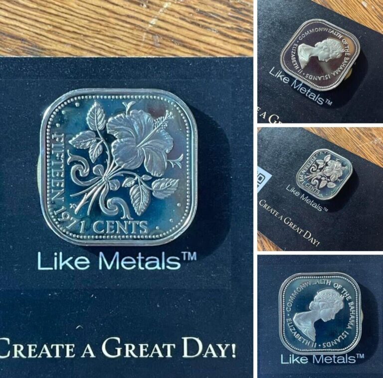 Read more about the article Rare Square Coin 🌺 Bahamas 15 Cents 1971 Proof 31 000 Minted~ Hibiscus Queen