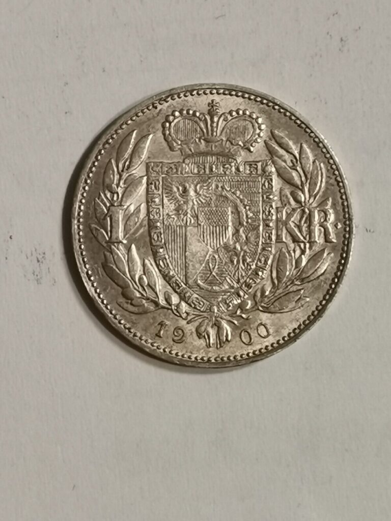 Read more about the article 1 Krone 1900 Liechtenstein  Prince John II. Silver coin.