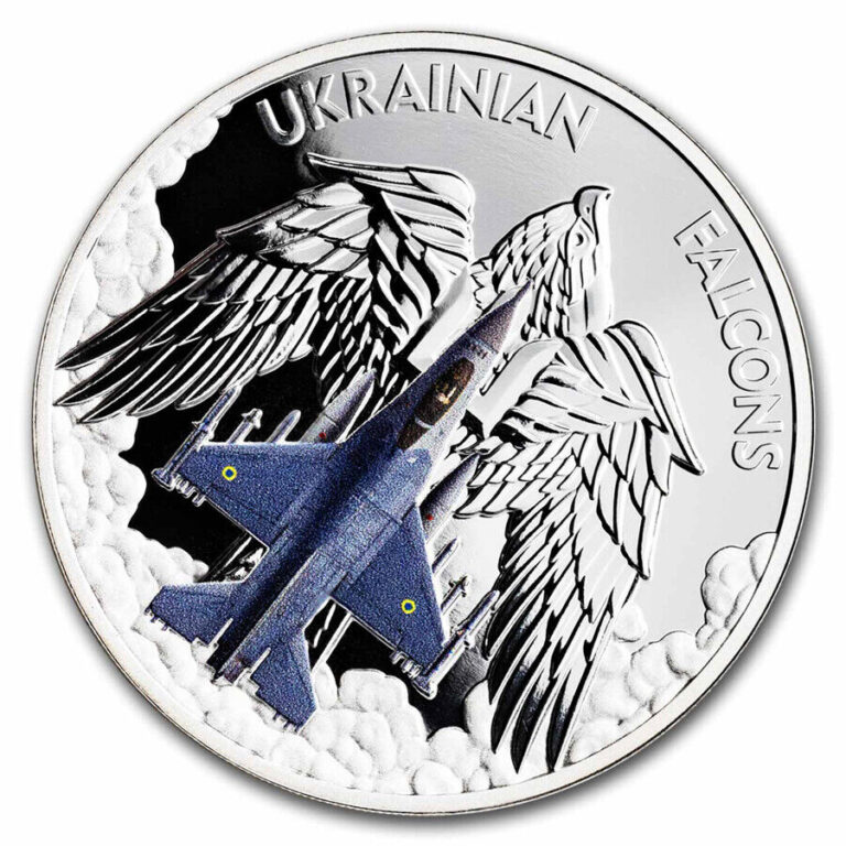 Read more about the article 2024 Republic of Ghana 1 oz Silver Ukrainian Falcons