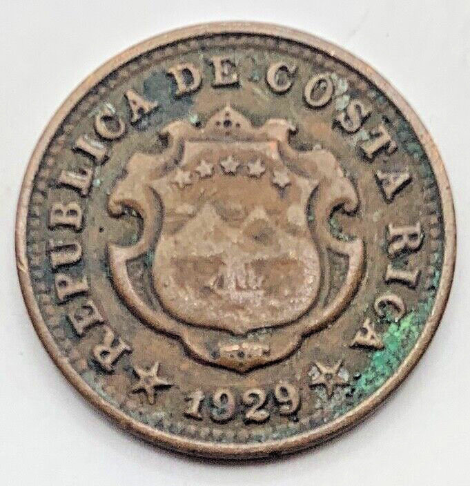 Read more about the article 1929 Costa Rica 5 Centimos Coins – Only 1 500 000 Minted – Free Shipping