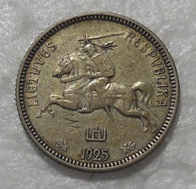 Read more about the article 1925 LITHUANIA 1 LITAS SILVER COIN XF SCRAPES