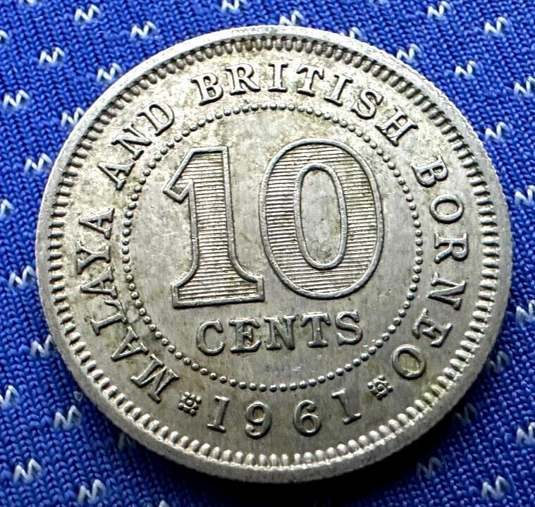 Read more about the article 1961 Malaysia British Borneo 10 Cents Coin AU      #M621