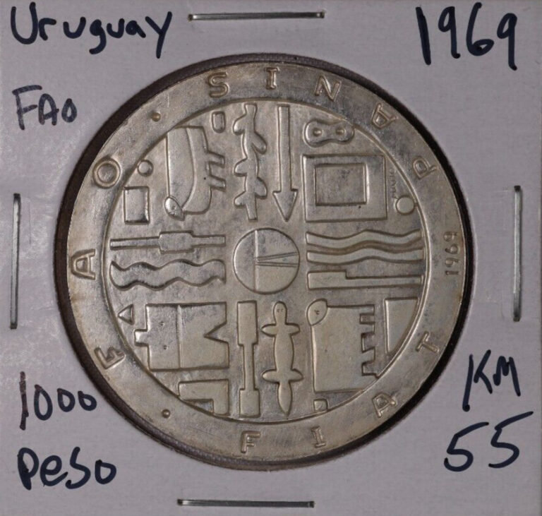 Read more about the article 1969 Uruguay 1000 Pesos Silver Coin – F.A.O.