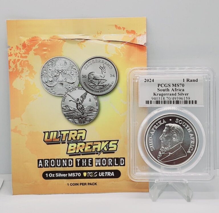 Read more about the article 2024 South Africa Silver Krugerrand 1oz ULTRA BREAKS PCGS MS70 1 Of 890! 💥