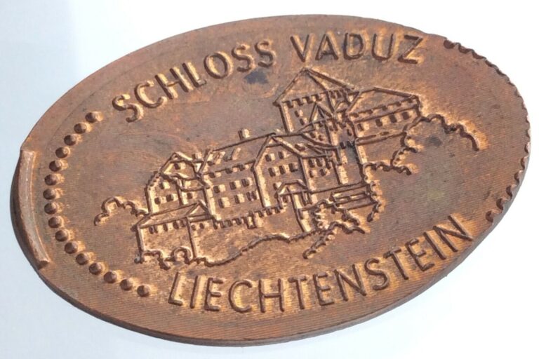 Read more about the article Schloss Vaduz Liechtenstein Austria Castle Elongated Souvenir Token V389