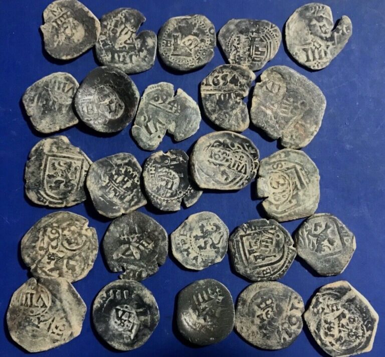 Read more about the article 1600’s Spanish colonial Pirate Shipwreck Cob old Coin  Colonial Era Genuine