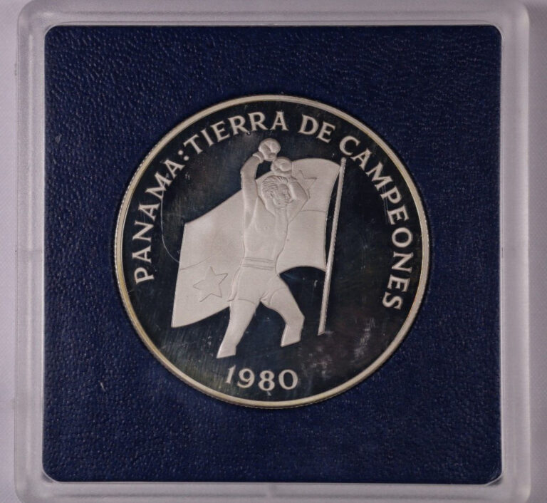 Read more about the article 1980 Panama 5 Balboas Silver Proof Coin – Land of Champions