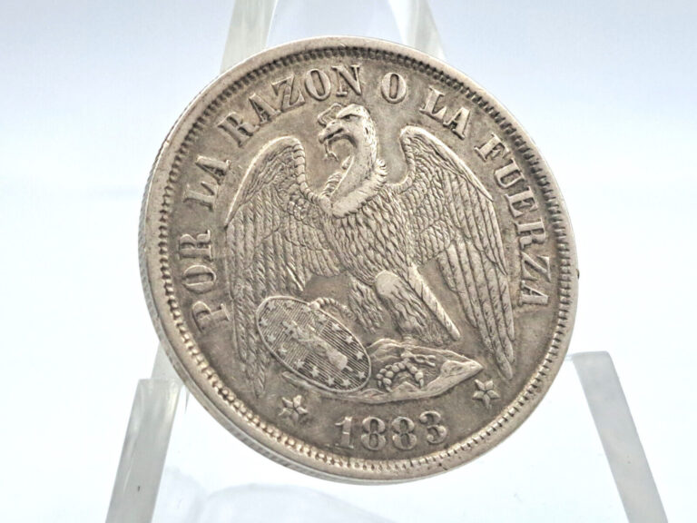 Read more about the article 1883 Chile One Peso “Shield And Condor” **AU DETAILS**