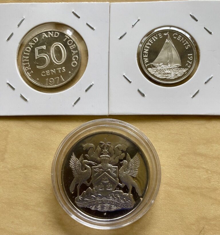 Read more about the article 1971 72 Trinidad and Tobago $1  50c  25c Proof Coins