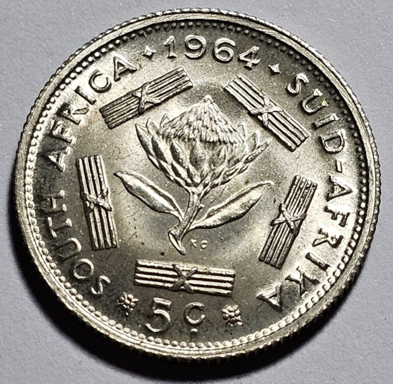 Read more about the article 1964 South Africa 5 Cents Silver Coin ~ High Grade (FB2-112)