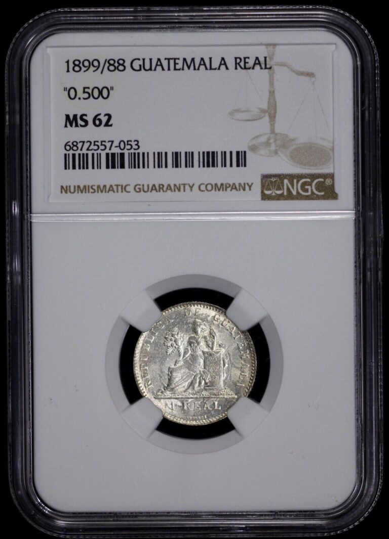 Read more about the article 1899/88 Guatemala Real NGC MS 62 0.500