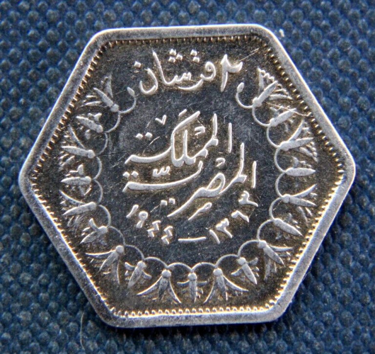 Read more about the article Egypt  2 Piastres  1944  silver coin