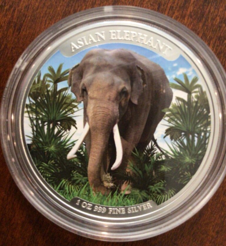 Read more about the article 2023 Cambodia Colorized Asian Elephant Silver Coin .999 fine 1 oz