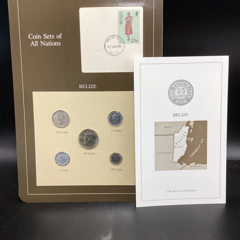 Read more about the article Coins Sets of All Nations Belize Franklin Mint 5 Coins Stamp and Info Card