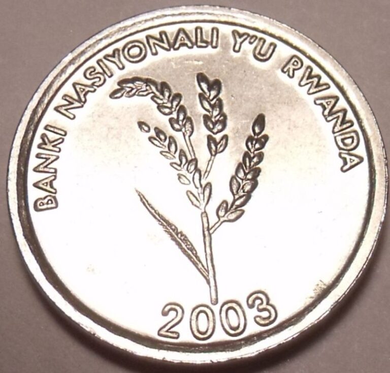 Read more about the article Gem Bu Rwanda 2003 1 Franc~Sorghum Plant~Excellent~Free Shipping