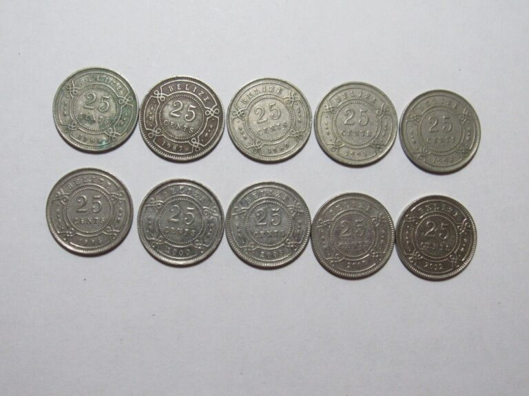 Read more about the article Lot of 10 Different Belize Coins – 1986 to 2012 – Circulated