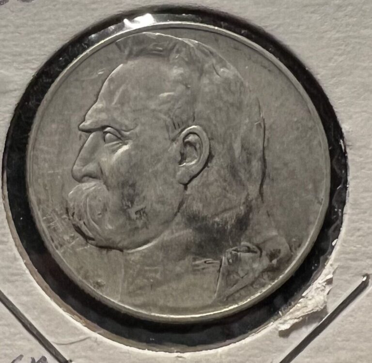 Read more about the article POLAND  1936 SILVER 5 ZLOTYCH – JOZEF PILSUDSKI CIRCULATED