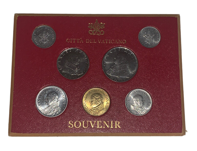 Read more about the article 1960 VATICAN CITY 7-COIN MINT SET-BEAUTIFUL original UNCIRCULATED COINS-RARE