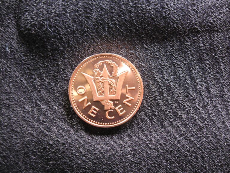 Read more about the article old world foreign Proof coin BARBADOS 1 cent 1973 KM10 “Trident” (1)