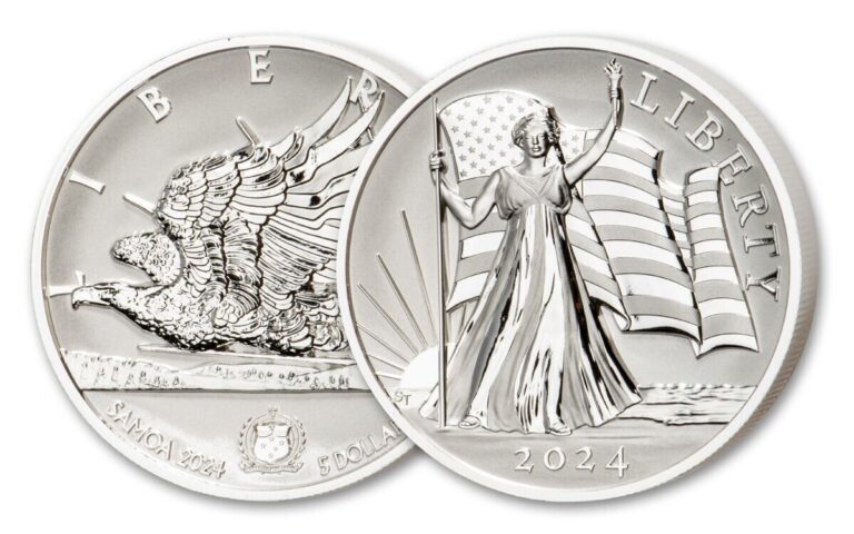 Read more about the article 2024 $5 Samoa 2oz Light of Liberty UHR Enhanced Reverse Proof OGP/COA