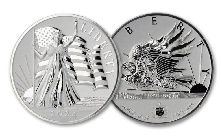 Read more about the article 2024 Samoa Light of Liberty Reverse Proof Coin 1 oz .999 Silver Box/COA