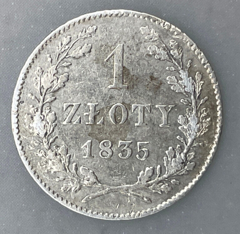 Read more about the article 1 ZLOTY – 1835 – Poland – Wolne Miasto Krakow – Republic of Cracow – RARE