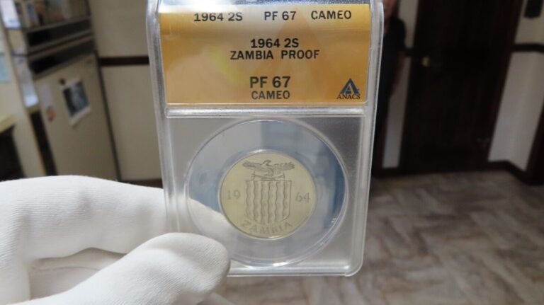 Read more about the article 1964 AFRICA ZAMBIA 2S BOHOR REEDBUCK ANACS PF 67 finest and best known