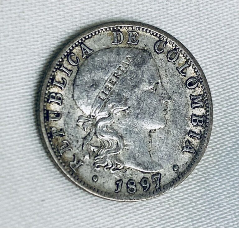 Read more about the article Colombia 1897 Silver 10 Centavos- AU+ Condition