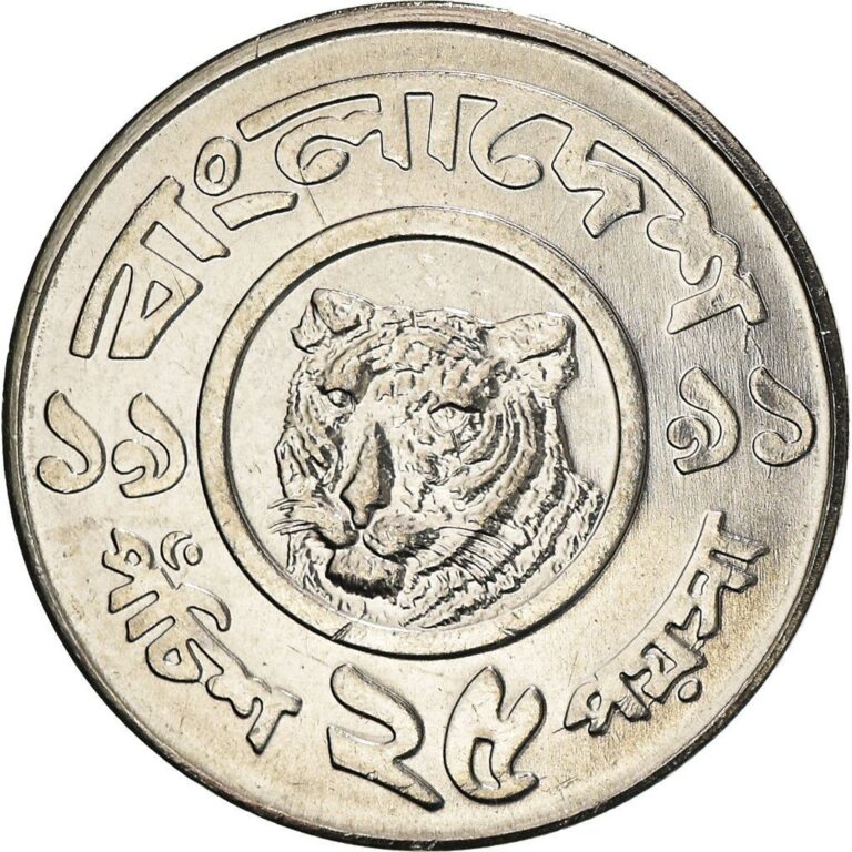 Read more about the article Bangladesh 25 Poisha Coin | Bengal Tiger | 1977 – 1994