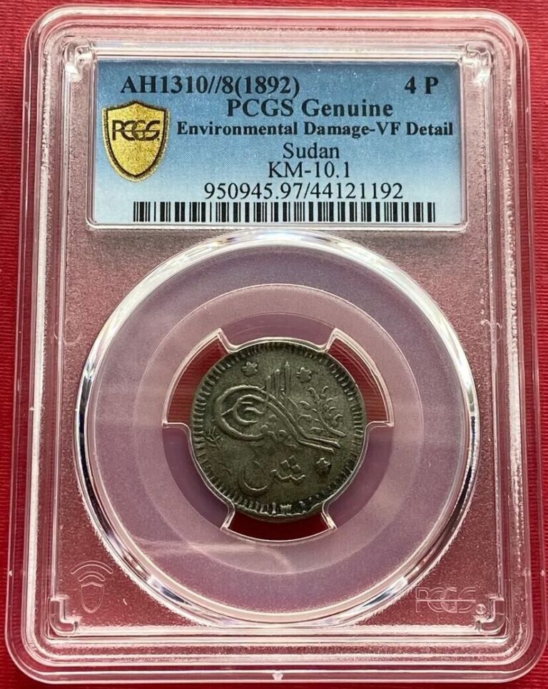 Read more about the article SOUTH SUDAN   4 PIASTRES 1310/8 AH – PCGS VF D   EXTREMELY RARE7