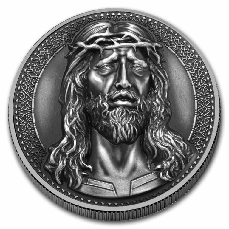 Read more about the article 2024 Cameroon 1 oz Silver UHR Antique Jesus with Crown of Thorns