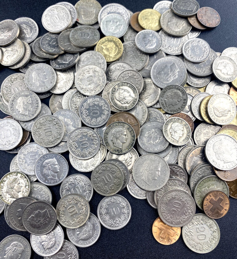 Read more about the article Switzerland Coins  Switzerland Currency 0.9LB ~90 Coins FREE SHIPPING!