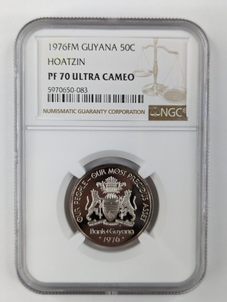 Read more about the article 1976 FM Guyana 50 Cents – Hoatzin – PF 70 Ultra Cameo NGC – Top Pop!!