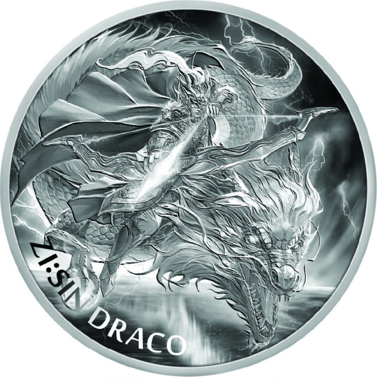 Read more about the article 2024 South Korea Zi:Sin Draco Year of the Dragon Komsco 1 oz BU Coin in capsule