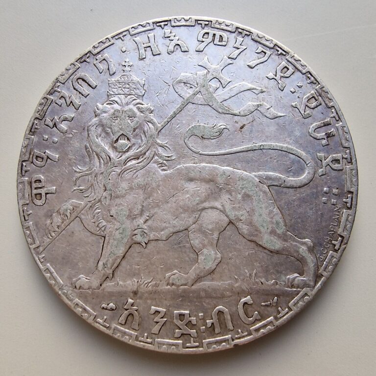 Read more about the article Ethiopia 1 Birr 1895 large silver coin nice details