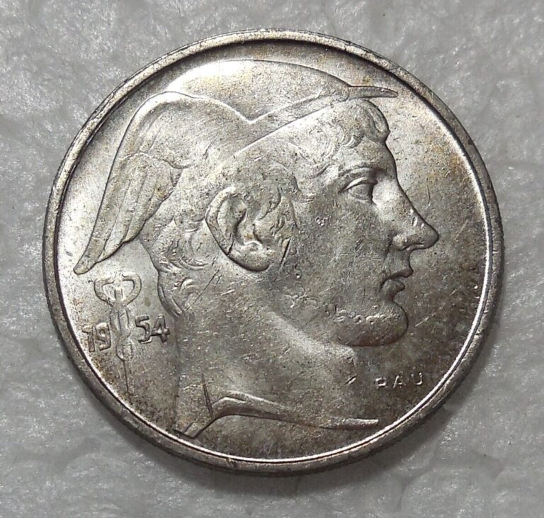 Read more about the article 1954 BELGIUM 50 FRANCS SILVER COIN AU-UNC