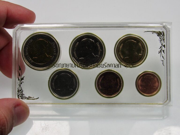 Read more about the article THAILAND. Rama X. Mint Set  2018. Set of Six Coins; Y-572 to 577. Original Pkg.