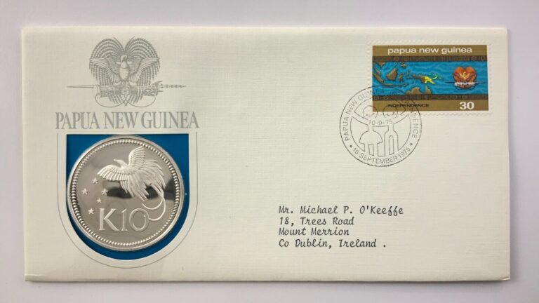 Read more about the article Proof 1975 Papua New Guinea 10 Kina Silver Coin KM# 8 First Day Cover FDC FF788