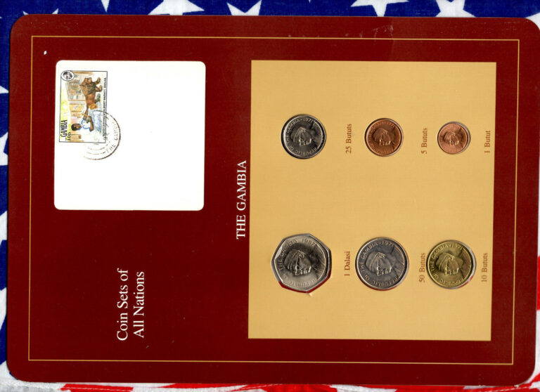 Read more about the article Coin Sets of All Nations Gambia 1971 – 1987 UNC 1 Dalasi 1987