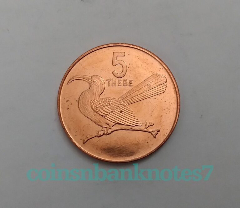 Read more about the article 1991 Botswana 5 Thebe Coin  KM4a.1 Uncirculated / Bird: Toco bird
