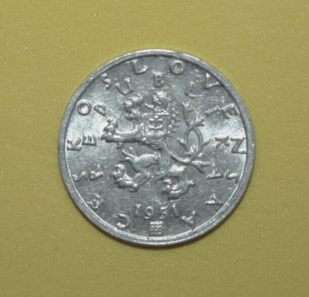 Read more about the article S12 – Czechoslovakia 50 Haleru 1951 Brilliant Unc. Aluminum Coin – Czech Lion