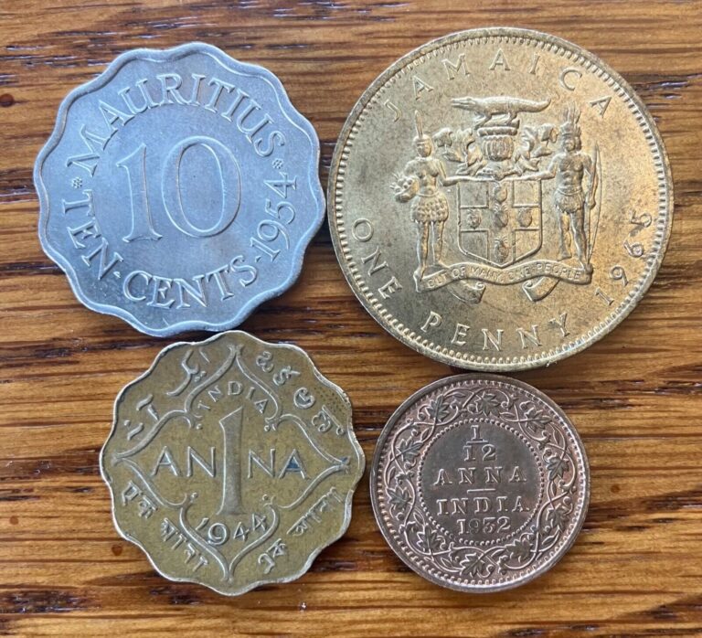 Read more about the article British Colonial Coin Lot: India  Mauritius  Jamaica Coins