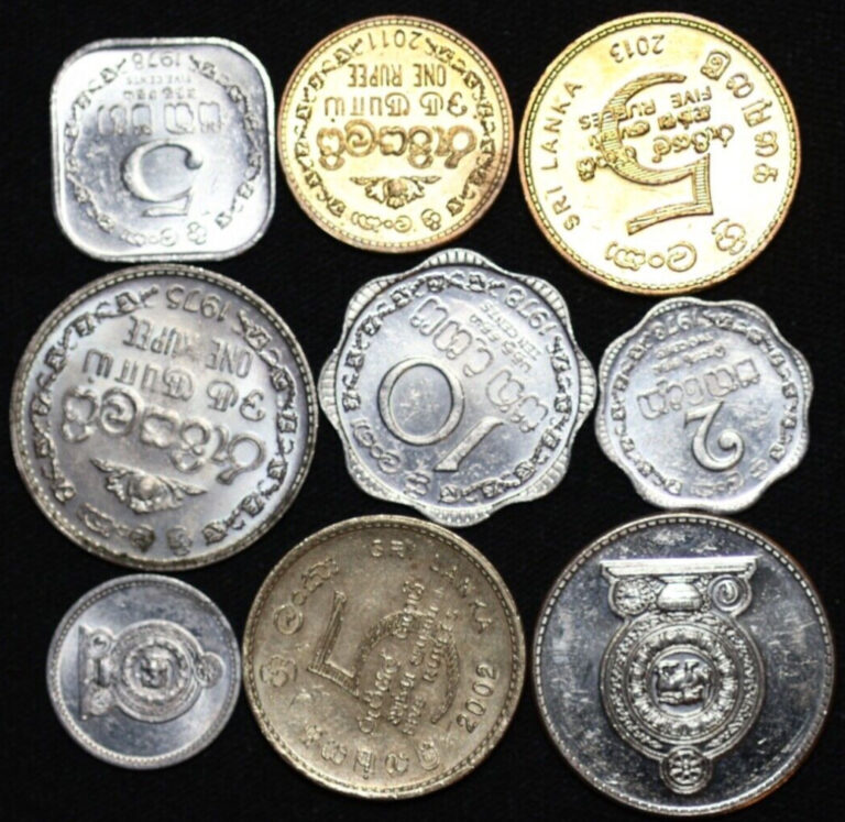 Read more about the article SRI LANKA ~ 1970s-NOW ~ MIXED ~ 9 Coins ~ BEAUTIFUL! ☘️ BIN LOT-#143 ☘️