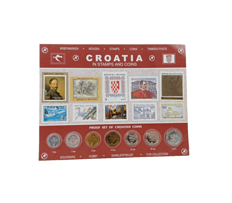 Read more about the article Croatia In Stamps And Coins Vintage 1990s Collection Gift Collectible