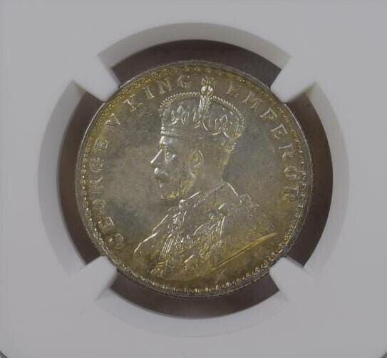 Read more about the article 1920(C) One Rupee KG V British India – NGC Graded MS 62