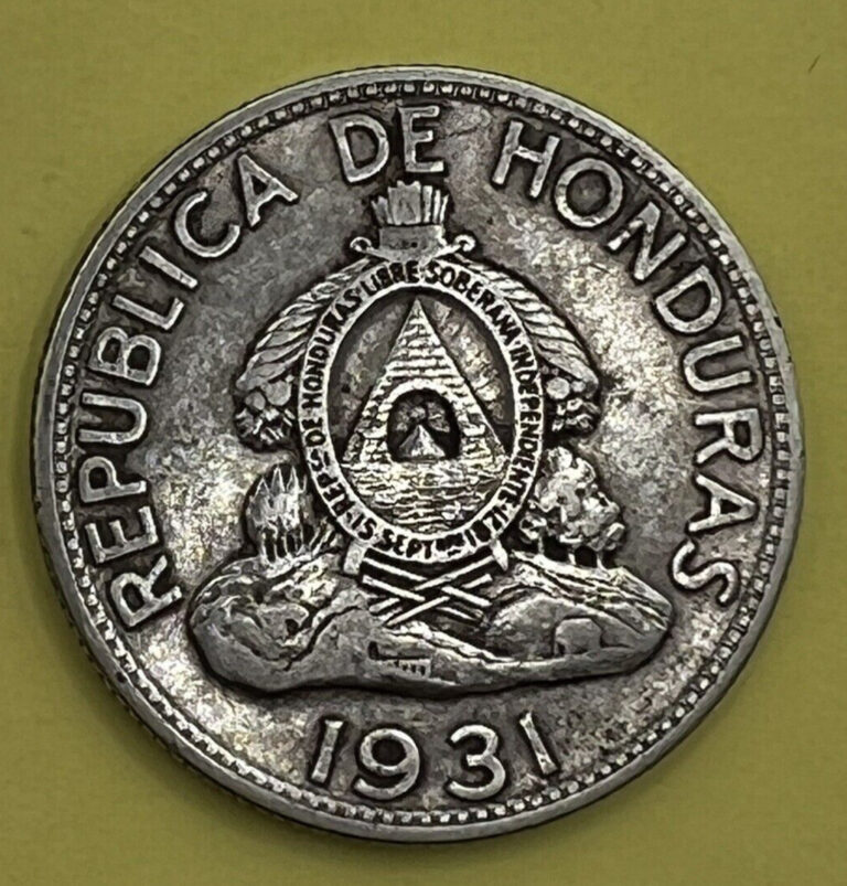 Read more about the article 1931 Honduras Un Lempira 0.900 Silver World Coin Lencas 1st Year